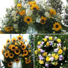 Sonnenblumen Trauergesteck - Harald Jungnitsch Blumen